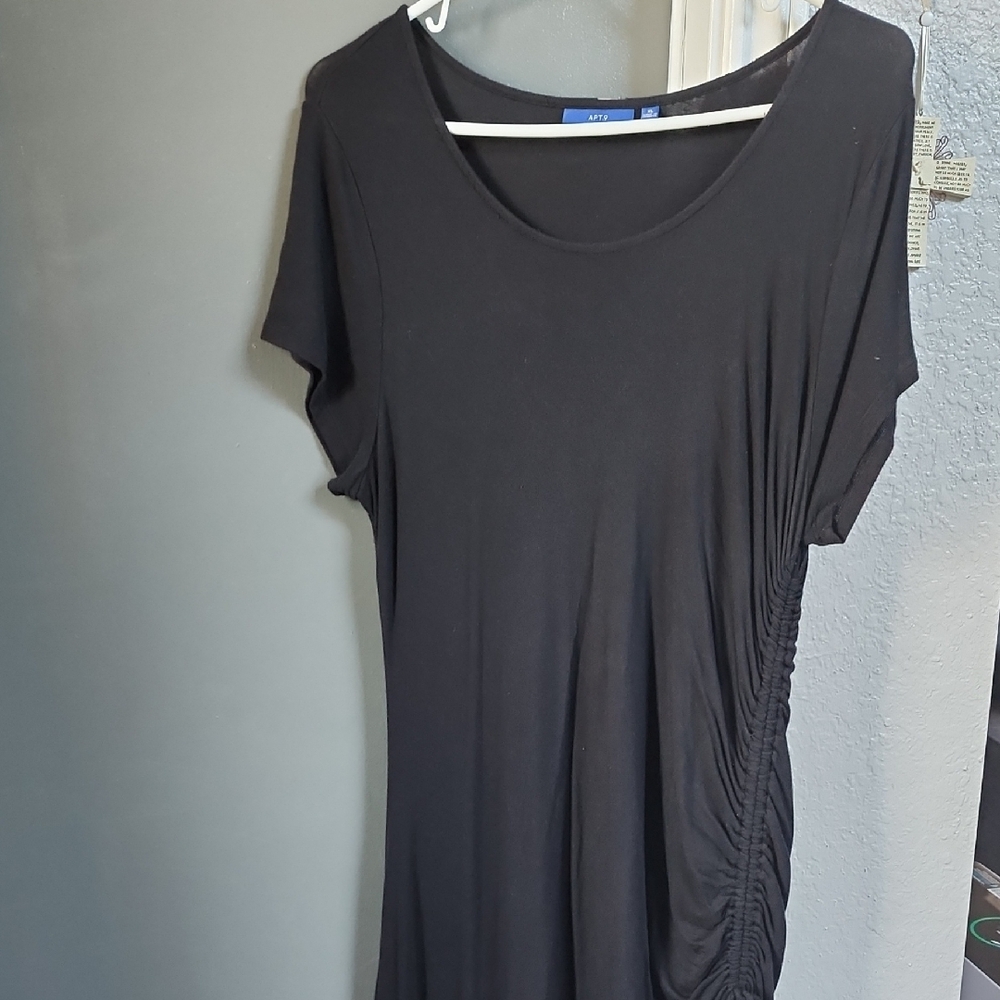 Black Ruched Women's Top